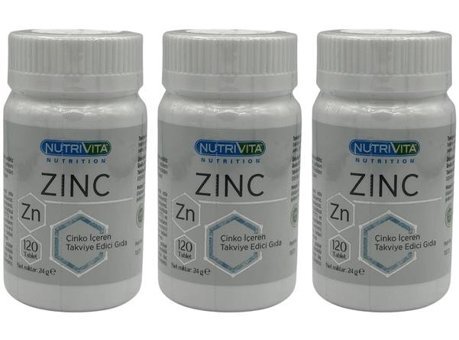Nutrivita Zinc Aromasız Yetişkin Vitamin 3x120 Tablet
