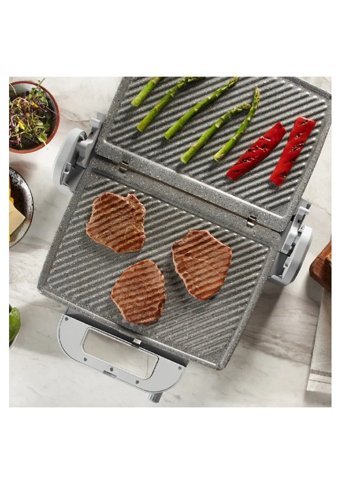 Homend 1330H 6 Dilim Döküm Çıkartılabilir Plaka Tek Yönlü 1800 W Izgaralı Krem Tost Makinesi