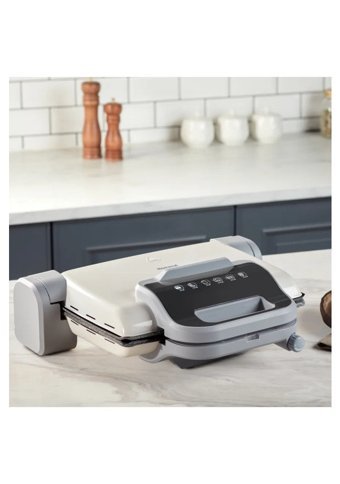 Homend 1330H 6 Dilim Döküm Çıkartılabilir Plaka Tek Yönlü 1800 W Izgaralı Krem Tost Makinesi