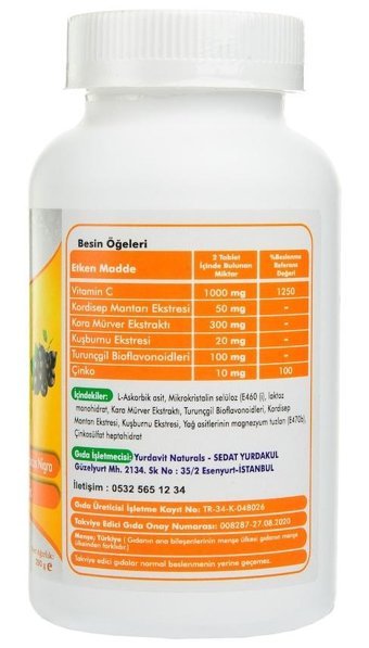 Magnesium Citrate Aromasız Yetişkin Vitamin 120 Tablet - 200 Tablet