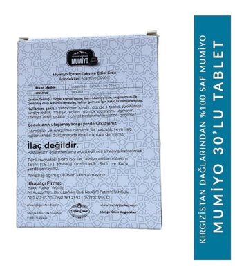 Doğal Efendi Shilajit Mumiyo Mumiyo Yetişkin Vitamin 30 Tablet