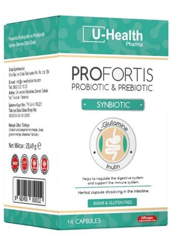 U-Health Profortis Probiyotik Prebiyotik Aromasız Yetişkin Vitamin 14 Kapsül