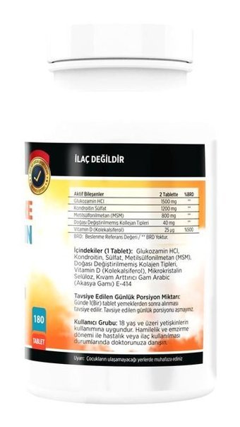 Glucosamine Glucosamine Chondroitin Msm Aromasız Yetişkin Vitamin
