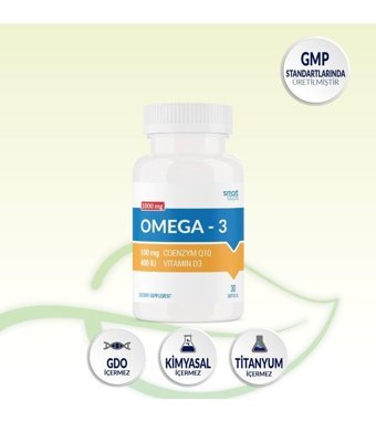 Smartcaps Omega 3 Aromasız Yetişkin Vitamin 30 Tablet