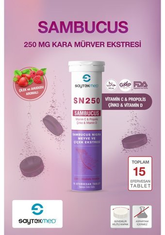 Saytekmed Sambucus Karamürverli Yetişkin Vitamin 15 Tablet
