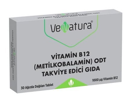 Venatura Vitamin B12 Metilkobalamin Odt Aromasız Yetişkin Vitamin 30 Tablet