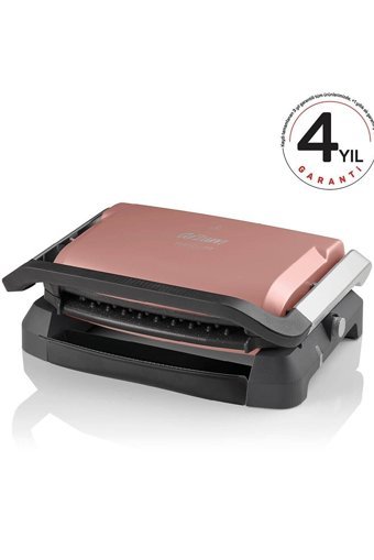 Arzum AR2053-G 6 Dilim Granit Çıkartılabilir Plaka Tek Yönlü 2400 W Izgaralı Rose Gold Tost Makinesi
