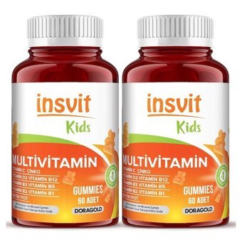 İnsvit Kids Multivitamin Bitki Ekstralar Çocuk Vitamin 60 Kapsül