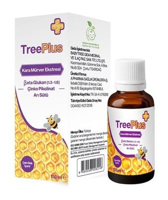 Treeplus Beta Glukan Arı Sütü Aromasız Yetişkin Vitamin 150 ml