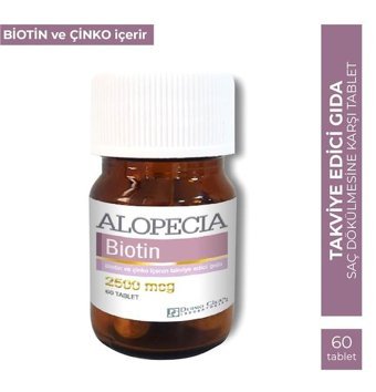 Alopecia Biotin Aromasız Yetişkin Vitamin 60 Tablet