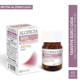 Alopecia Biotin Aromasız Yetişkin Vitamin 60 Tablet