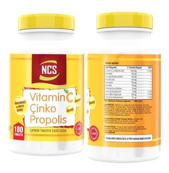 Ncs Vitamin C Propolis - Vitamin D3 K2 Aromasız Yetişkin Vitamin 180 Tablet