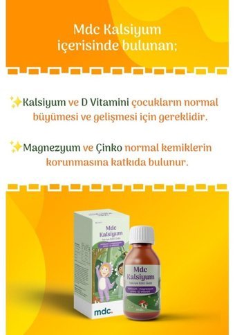 Mdc Kalsiyum - Multivitamin Aromasız Yetişkin Vitamin 150 ml