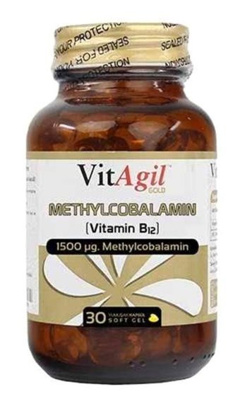 Vitagil Gold Methylcobolamin Vitamin B12 Aromasız Yetişkin Vitamin 30 Kapsül