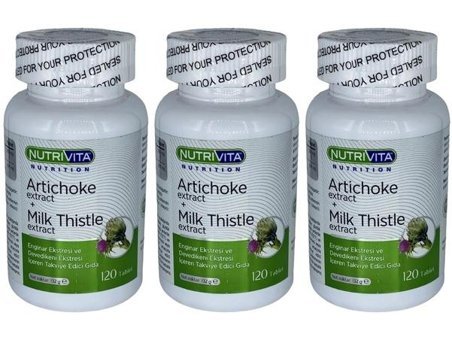 Nutrivita Artichoke Bitki Ekstralar Yetişkin Vitamin 3x120 Tablet