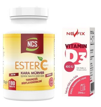 Ncs Ester C Vitamini Nevfix Vitamin D3 Karamürverli Yetişkin Vitamin 180 Tablet