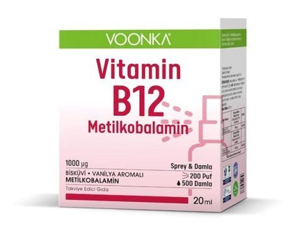 Voonka Vitamin B12 Vanilya Aromalı Yetişkin Vitamin 20 ml
