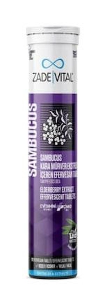 Zade Vital Sambucus Efervesan Aromasız Yetişkin Vitamin 30 Kapsül