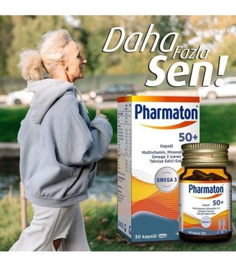 Pharmaton 50 Plus Aromasız Yetişkin Vitamin 30 Kapsül