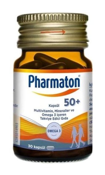 Pharmaton 50 Plus Aromasız Yetişkin Vitamin 30 Kapsül