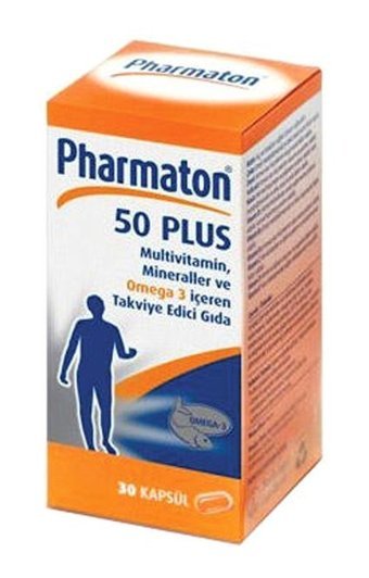 Pharmaton 50 Plus Aromasız Yetişkin Vitamin 30 Kapsül