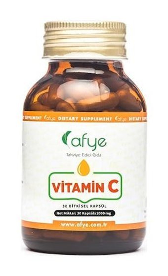 Afye Vitamin C Bitki Ekstralar Yetişkin Vitamin 30 Kapsül