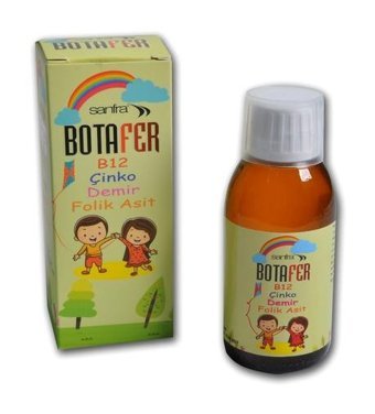 Sanfra B12 Çinko Demir Folik Asit Aromasız Yetişkin Vitamin 150 ml