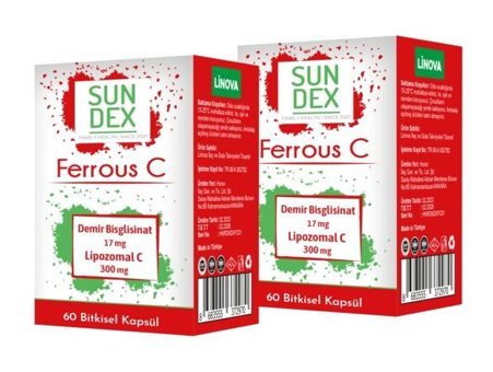 Sundex Ferrous C Aromasız Yetişkin Vitamin 2x60 Kapsül