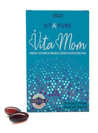 Vita Mom Omega 3 Vitamin Mineral Aromasız Yetişkin Vitamin 30 Kapsül