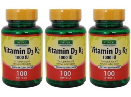 Trunature Vitamin D3-K2 Aromasız Yetişkin Vitamin 3x100 Tablet
