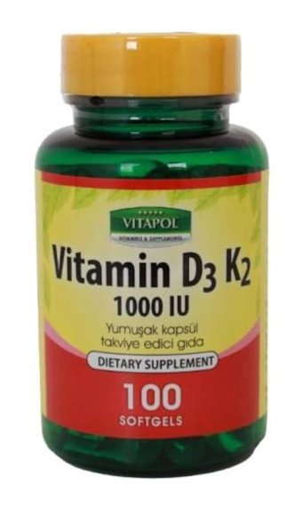 Trunature Vitamin D3-K2 Aromasız Yetişkin Vitamin 3x100 Tablet