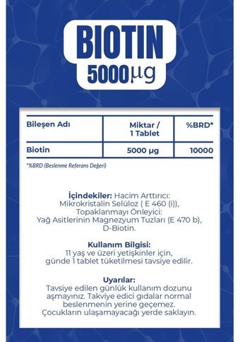 Vitisfera Biotin Aromasız Yetişkin Vitamin 60 Tablet