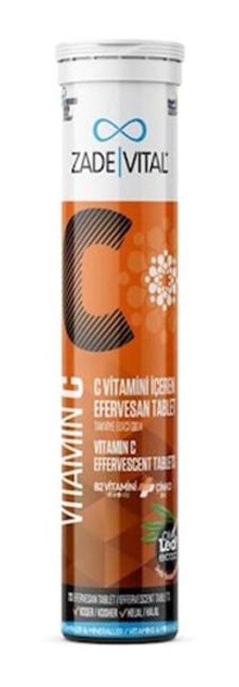 Zade Vital Vitamin C Efervesan Aromasız Yetişkin Vitamin 20 Tablet