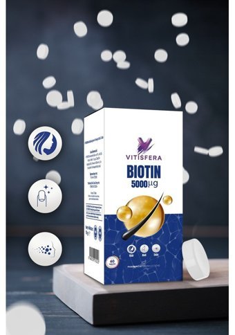 Vitisfera Biotin Aromasız Yetişkin Vitamin 60 Tablet