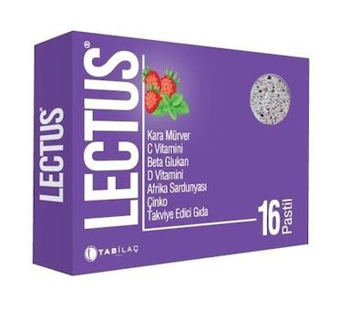Lectus Çinko Beta Glukan C Ve D Vitamini Afrika Sardunyası Aromasız Yetişkin Vitamin 16 Pastil