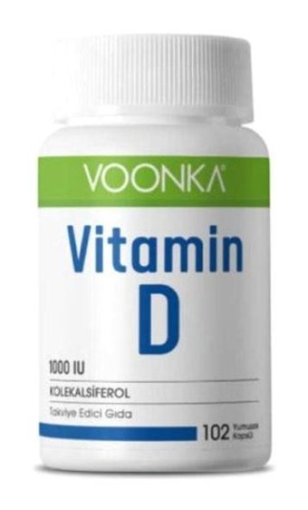 Voonka Vitamin D Aromasız Yetişkin Vitamin 102 Kapsül