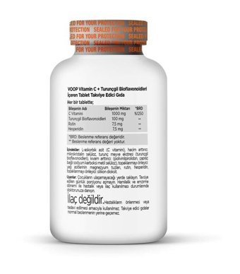 Voop Vitamin C Bioflavonoidler Portakallı Yetişkin Vitamin 30x1000 gr