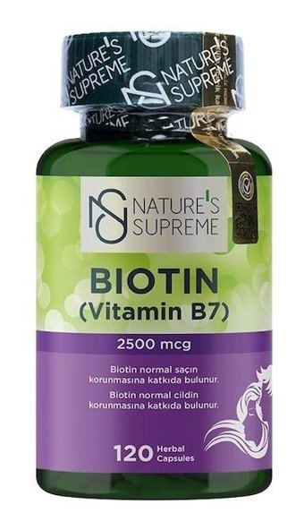 Nature'S Supreme Biotin Aromasız Yetişkin Vitamin 120 Kapsül