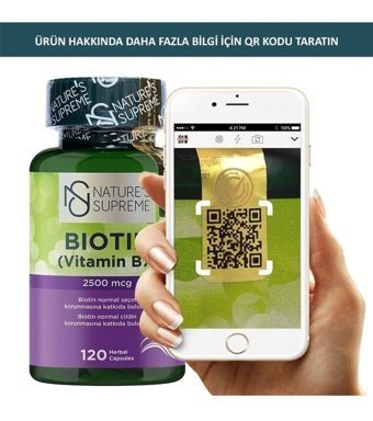 Nature'S Supreme Biotin Aromasız Yetişkin Vitamin 120 Kapsül