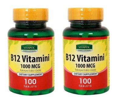 Vitapol Vitamin B12 Aromasız Yetişkin Vitamin 2x100 Tablet