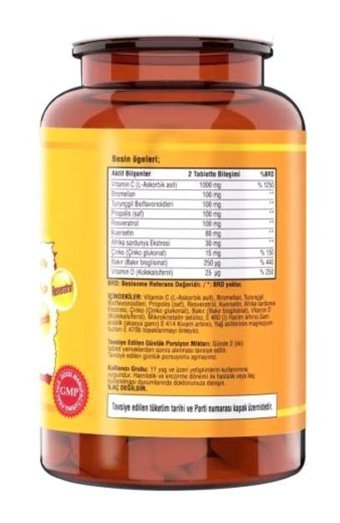 Ncs Vitamin C Çinko Propolis Aromasız Yetişkin Vitamin 60 Tablet