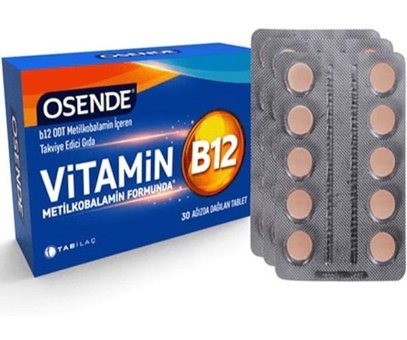Osende Vitamin B12 Aromalı Yetişkin Vitamin 30 Kapsül