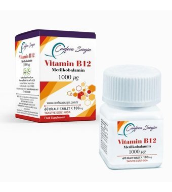 Canfeza Sezgin Vitamin B12 Metilkobalamin Aromasız Yetişkin Vitamin 60 Kapsül
