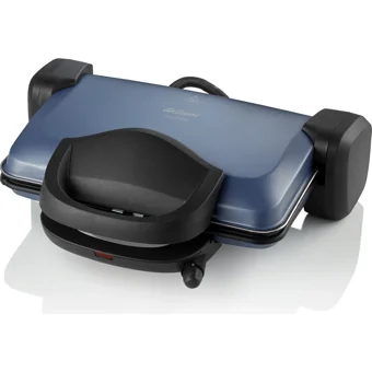 Arzum AR2007 Sultane 4 Dilim Granit Çıkartılabilir Plaka Tek Yönlü 1800 W Izgaralı Mavi Tost Makinesi