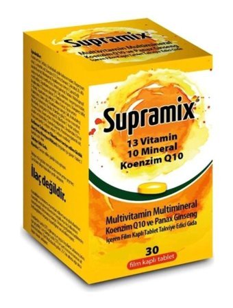 Supramix Multivitamin Multimineral Aromasız Yetişkin Vitamin 30 Kapsül