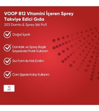 Voop Vitamin B12 Aromasız Yetişkin Vitamin 60 Kapsül