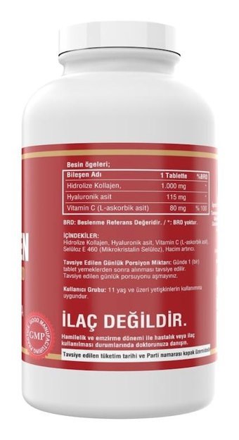 Ncs Kolajen Hyalüronik Asit Vitamin C Aromasız Yetişkin Vitamin 180 Tablet - 300 Tablet