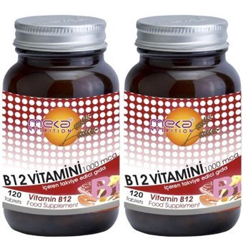 Meka Nutrition B12 Aromasız Yetişkin Vitamin 2x120 Tablet