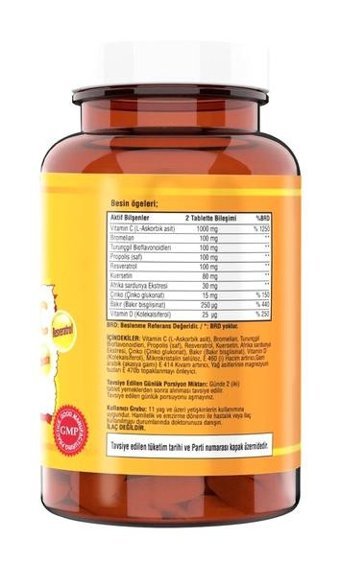 Ncs Vitamin C Çinko Propolis + Vitamin D3-K2 Portakallı Yetişkin Vitamin 60 Tablet