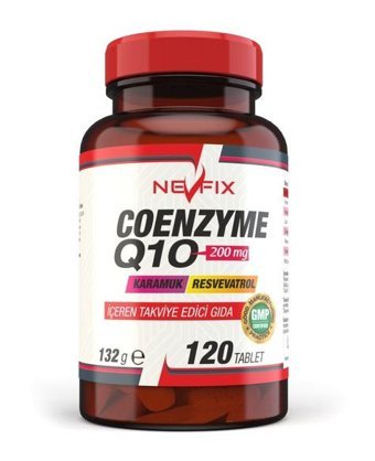Nevfix Coenzyme Q10 - Vitamin C Bromelian Üzüm - Zerdeçal Yetişkin Vitamin 120 Tablet